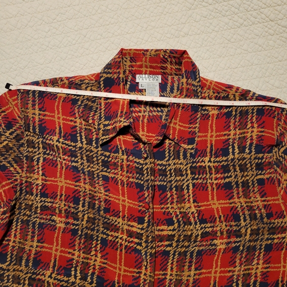 Vintage 100% Silk Blouse Size Large - Picture 12 of 12